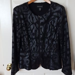 Black leather like jacket